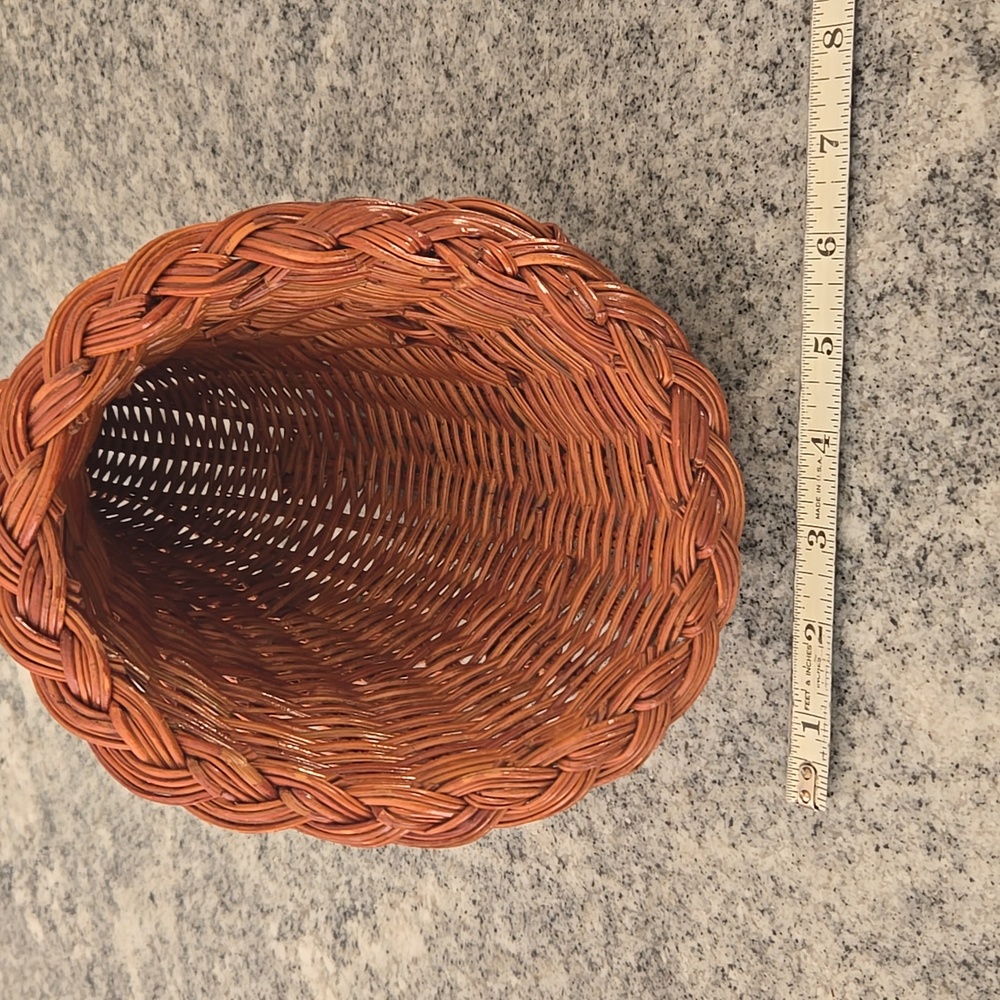 Thanksgiving Cornucopia Horn of Plenty Wicker Basket with Faux Flora - Picture 9 of 13